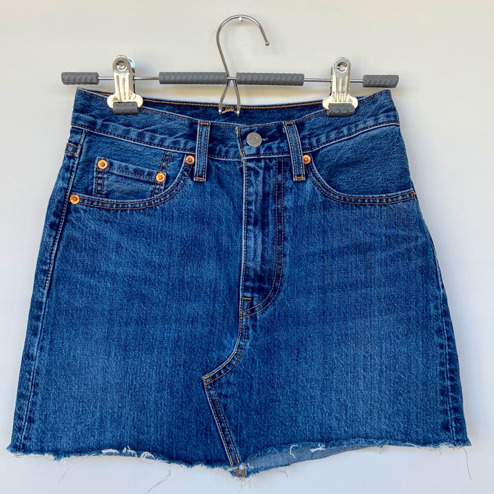 Levi's Dark Blue Denim Mini Skirt